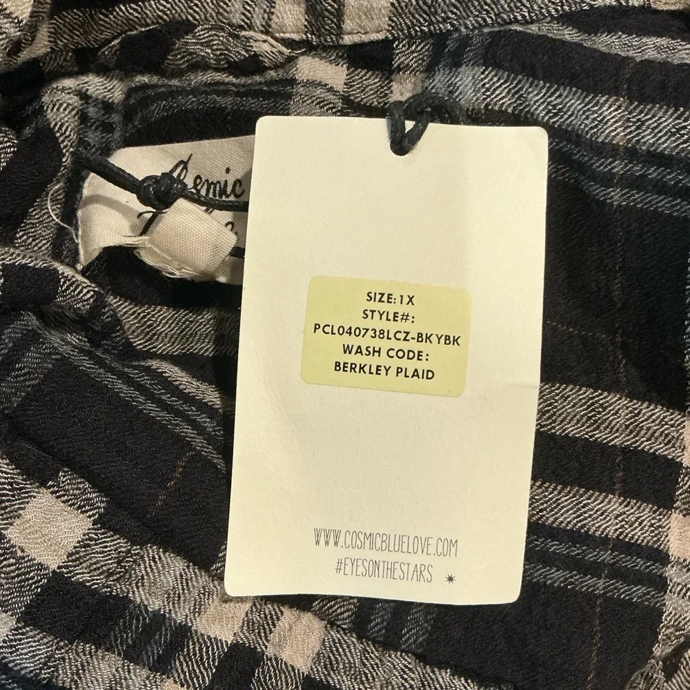 Women’s Classic Flannel Button Down Shirt Size 1X - Picture 10 of 12
